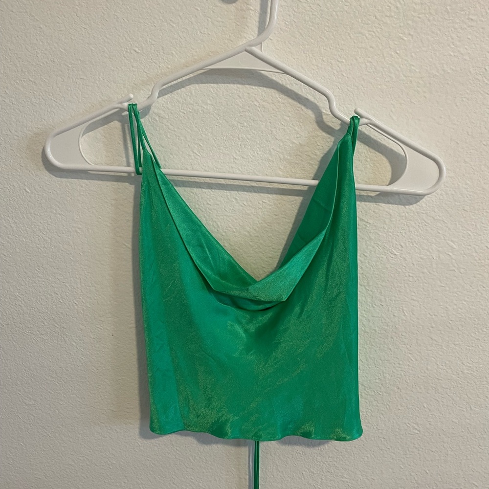 Zara Green Cowl Neck Top